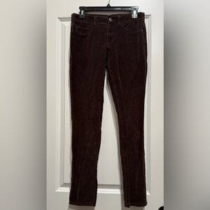 Pilcro Brown Corduroy Skinny Jeans size 28
